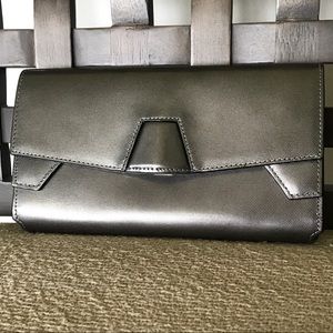 Alexander Wang Silver Embossed Leather Clutch